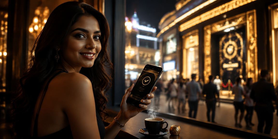 Delhi night market with digital payment and mobile betting users